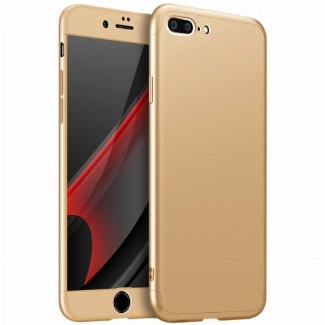 Apple iPhone 7 Plus Kılıf 3 Parçalı 360 Tam Korumalı Rubber AYS Kapak  - Gold