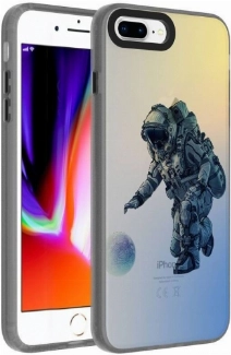 Apple iPhone 7 Plus Kılıf Desenli Zore Dragon Sert Kapak - Astronot