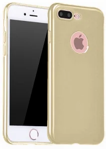 Apple iPhone 7 Plus Kılıf İnce Mat Esnek Silikon - Gold