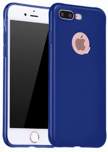 Apple iPhone 7 Plus Kılıf İnce Mat Esnek Silikon - Lacivert