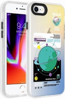 Apple iPhone 8 Kılıf Desenli Zore Dragon Sert Kapak - Gezegen