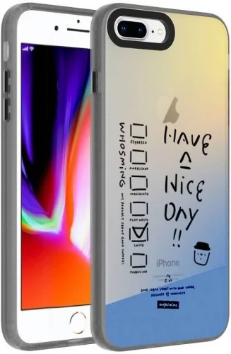 Apple iPhone 8 Plus Kılıf Desenli Zore Dragon Sert Kapak - Have