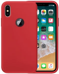 Apple iPhone X Kılıf İnce Mat Esnek Silikon - Kırmızı