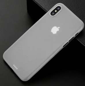 Apple iPhone X Kılıf Mat Şeffaf Esnek Kaliteli Ultra İnce PP Silikon  - Beyaz
