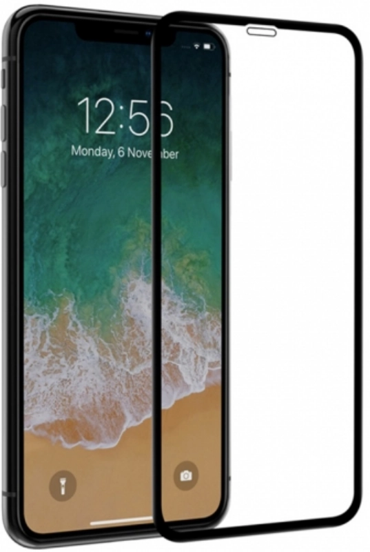 Apple iPhone X Kırılmaz Cam Tam Kaplayan EKS Glass Ekran Koruyucu - Siyah