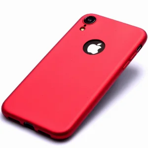 Apple iPhone Xr Kılıf İnce Mat Esnek Silikon - Kırmızı