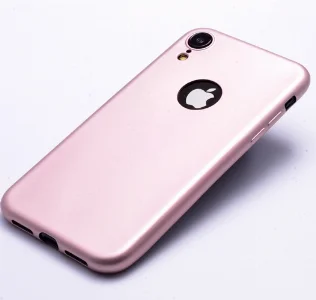 Apple iPhone Xr Kılıf İnce Mat Esnek Silikon - Rose Gold