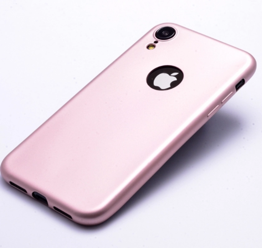 Apple iPhone Xr Kılıf İnce Soft Mat Renkli Esnek Silikon Kapak - Rose Gold