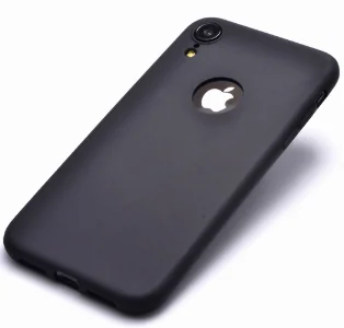 Apple iPhone Xr Kılıf İnce Mat Esnek Silikon - Siyah