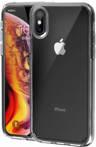 Apple iPhone Xs Kılıf Korumalı Kenarları Silikon Arkası Sert Coss Kapak  - Şeffaf