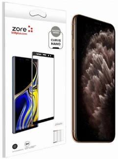 Apple iPhone Xs Max Tam Kapatan Eğimli Esnek Ekran Koruyucu Short Curve Nano