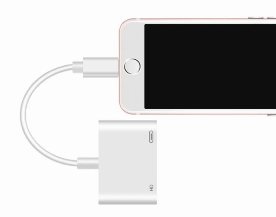 Apple Lightning Dijital AV Adaptörü iPhone iPad HDMI TypeC Çevirici - Beyaz