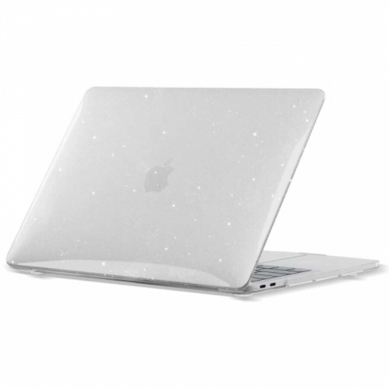 Apple Macbook 13.3 Air M1 Koruyucu MSoft Allstar Yaldızlı Kristal Kapak - Şeffaf