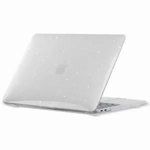 Apple Macbook 13.3 Pro M2 2022 Koruyucu MSoft Allstar Yaldızlı Kristal Kapak - Şeffaf