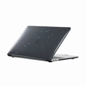 Apple Macbook 13.3 Pro M2 2022 Koruyucu MSoft Allstar Yaldızlı Kristal Kapak - Siyah