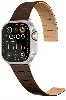 Apple Watch 38mm Kordon Çizgili Desenli Silikon KRD-111 Kordon - Kahve