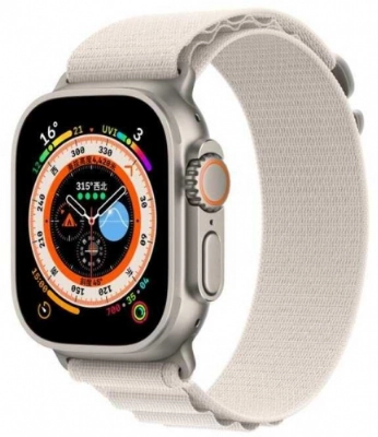 Apple Watch 38mm Kordon Hasır Metal Toka Dizaynlı KRD-74 - Beyaz