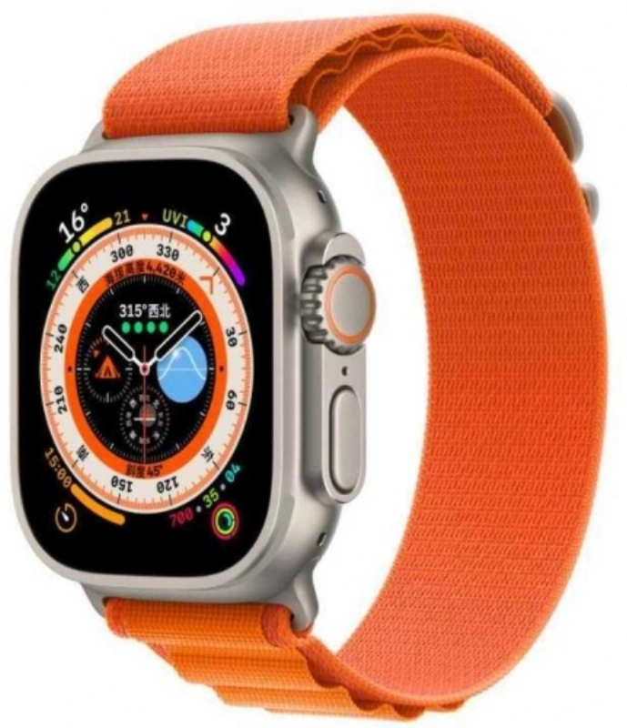 Apple Watch 38mm Kordon Hasır Metal Toka Dizaynlı KRD-74 - Turuncu