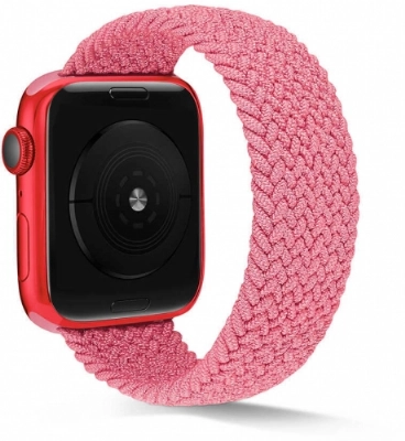 Apple Watch 38mm Kordon Hasır Örgü KRD-38 - Pembe