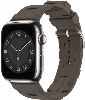 Apple Watch 38mm Kordon Metal Toka Tasarımlı KRD-92 Silikon Kordon - Haki