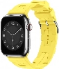 Apple Watch 38mm Kordon Metal Toka Tasarımlı KRD-92 Silikon Kordon - Sarı