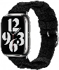 Apple Watch 38mm Kordon Renkli Sarmal Örgü Tasarımlı KRD-97  - Koyu Siyah