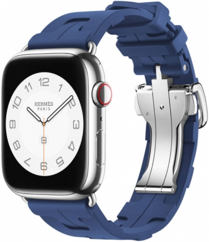 Apple Watch 38mm Kordon Spor Görünümlü KRD-94 Silikon Kordon - Lacivert