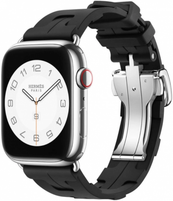 Apple Watch 38mm Kordon Spor Görünümlü KRD-94 Silikon Kordon - Siyah