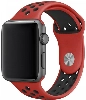 Apple Watch 38mm Kordon Spor Silikon Delikli KRD-02 - Kırmızı