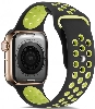 Apple Watch 38mm Kordon Spor Silikon Delikli KRD-02 - Koyu Yeşil