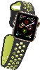 Apple Watch 38mm Kordon Spor Silikon Delikli KRD-02 - Koyu Yeşil