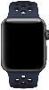 Apple Watch 38mm Kordon Spor Silikon Delikli KRD-02 - Lacivert