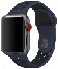 Apple Watch 38mm Kordon Spor Silikon Delikli KRD-02 - Lacivert