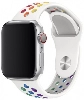 Apple Watch 38mm Kordon Spor Silikon Delikli KRD-02 - Pride Beyaz