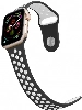 Apple Watch 38mm Kordon Spor Silikon Delikli KRD-02 - Siyah