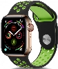 Apple Watch 38mm Kordon Spor Silikon Delikli KRD-02 - Yeşil