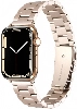 Apple Watch 38mm Kordon Zarif ve Sağlam Renkli KRD-93 Metal Kordon - Starlight