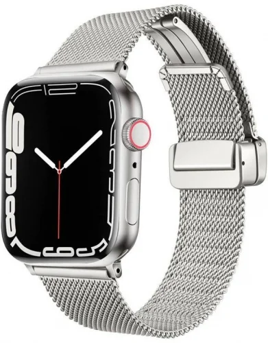 Apple Watch 38mm Kordon Zore KRD-85 22mm Metal Kordon - Gümüş