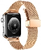 Apple Watch 38mm Kordon Zore KRD-85 22mm Metal Kordon - Gümüş