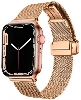 Apple Watch 38mm Kordon Zore KRD-85 22mm Metal Kordon - Rose Gold