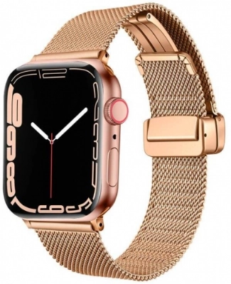 Apple Watch 38mm Kordon Zore KRD-85 22mm Metal Kordon - Rose Gold