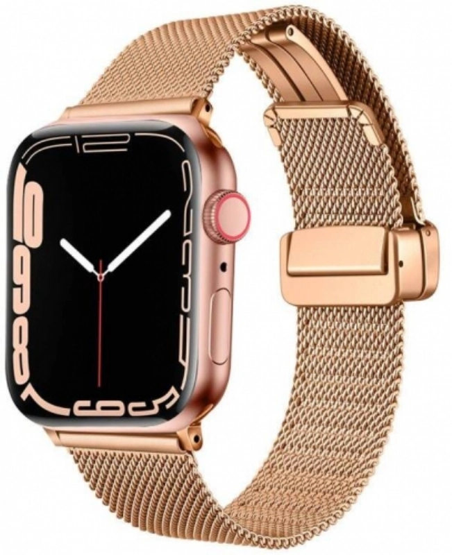 Apple Watch 38mm Kordon Zore KRD-85 22mm Metal Kordon - Rose Gold