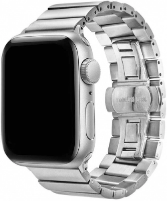 Apple Watch 40mm KRD-41 Ayarlanabilir Metal Kordon - Gümüş