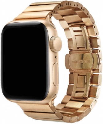 Apple Watch 38mm KRD-41 Ayarlanabilir Metal Kordon - Rose Gold