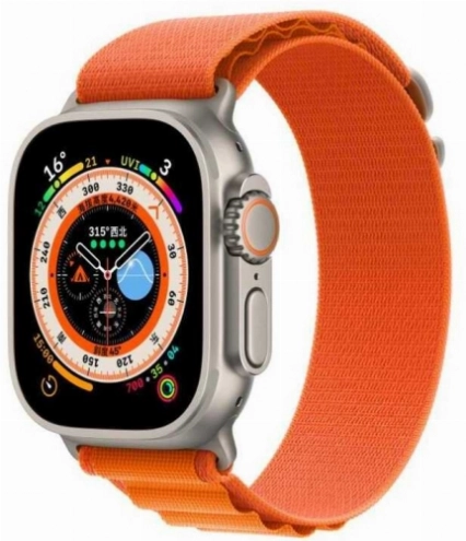 Apple Watch 40mm Kordon Hasır Metal Toka Dizaynlı KRD-74 - Turuncu