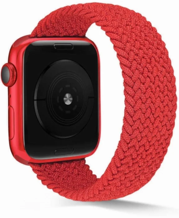 Apple Watch 40mm Kordon Hasır Örgü KRD-38 - Kırmızı