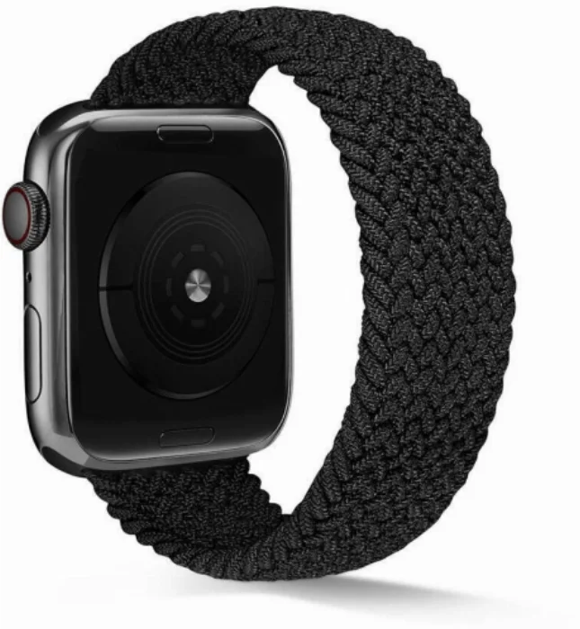 Apple Watch 40mm Kordon Hasır Örgü KRD-38 - Siyah