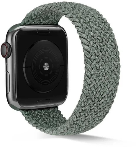 Apple Watch 40mm Kordon Hasır Örgü KRD-38 - Yeşil