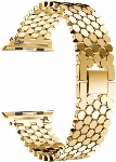 Apple Watch 40mm Kordon KRD-30 Metal Strap Kayış Bal Beteği Dizayn - Gold