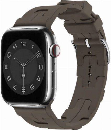 Apple Watch 40mm Kordon Metal Toka Tasarımlı KRD-92 Silikon Kordon - Haki